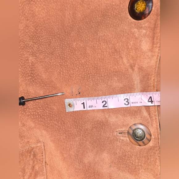 Roaman's Brown Suede Leather Jacket with Fringe - Picture 9 of 15